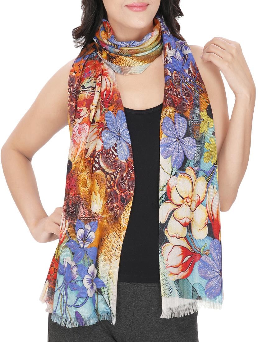 Set of 2 multi colored floral stole - 14547369 - Zoom Image - 2