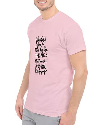 pink cotton front print t-shirt - 14547388 - Standard Image - 2