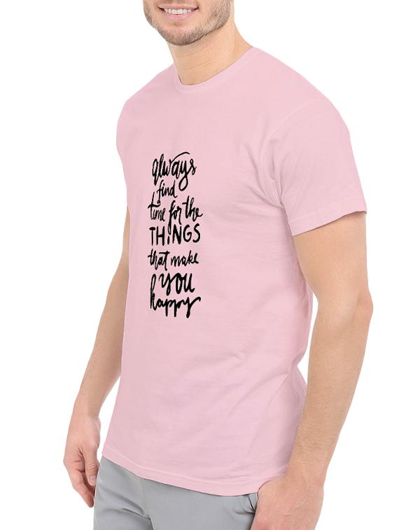 pink cotton front print t-shirt - 14547388 - Zoom Image - 2