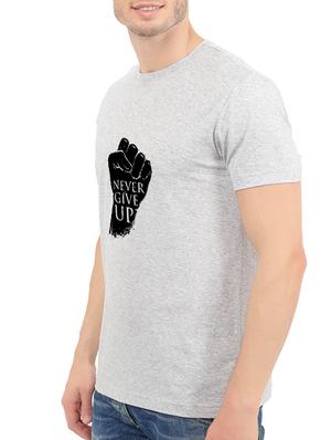 grey cotton chest print tshirt - 14547403 - Standard Image - 2