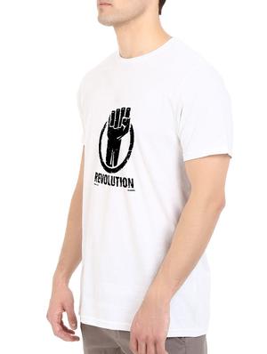 white cotton chest print tshirt - 14547411 - Standard Image - 2