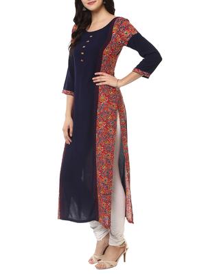 Printed straight kurta - 14547626 - Standard Image - 2