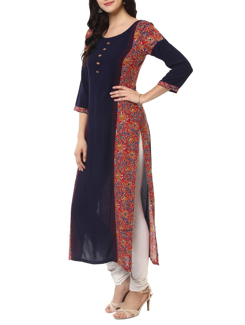 Printed straight kurta - 14547626 - Zoom Image - 2