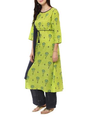 Printed layered kurta - 14547708 - Standard Image - 2
