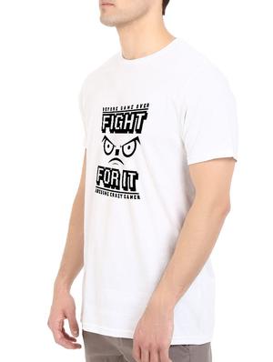 white cotton chest print tshirt - 14547886 - Standard Image - 2