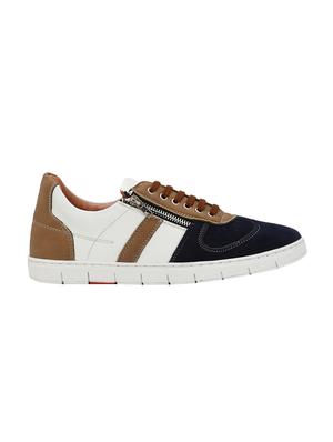 white leatherette lace up sneaker - 14548416 - Standard Image - 2