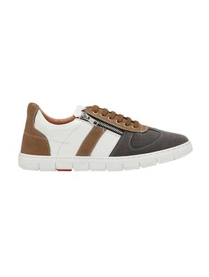 white leatherette lace up sneaker - 14548425 - Standard Image - 2