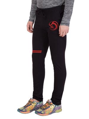 black cotton full length track pant - 14549596 - Standard Image - 2