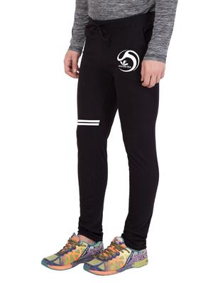 black cotton full length track pant - 14549598 - Standard Image - 2