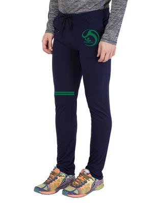 navy blue cotton full length track pant - 14549603 - Standard Image - 2