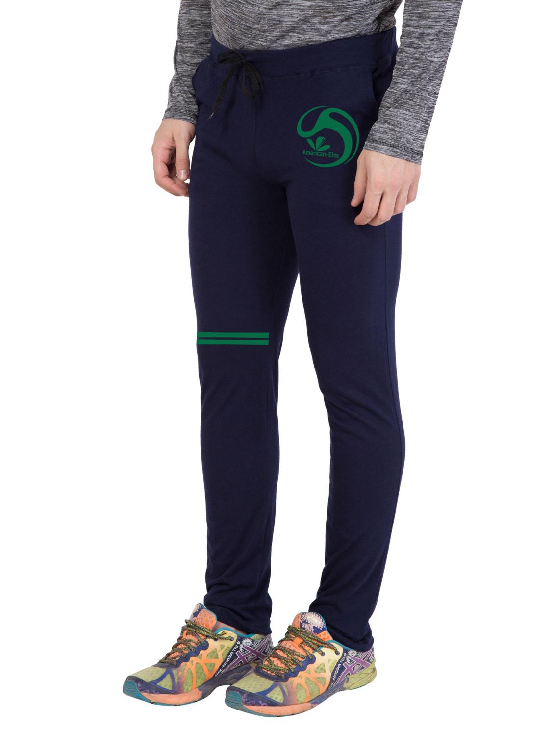 navy blue cotton full length track pant - 14549603 - Zoom Image - 2