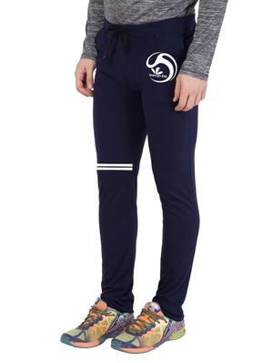 navy blue cotton full length track pant - 14549607 - Standard Image - 2