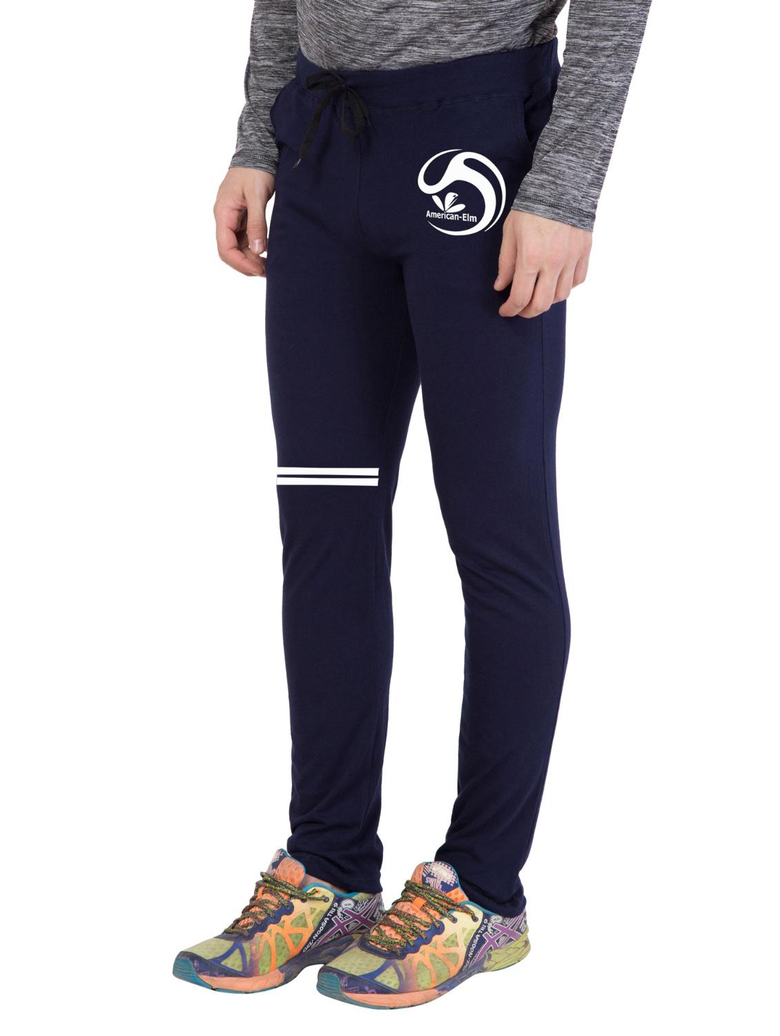 navy blue cotton full length track pant - 14549607 - Zoom Image - 2