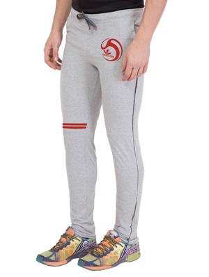 grey cotton full length track pant - 14549620 - Standard Image - 2