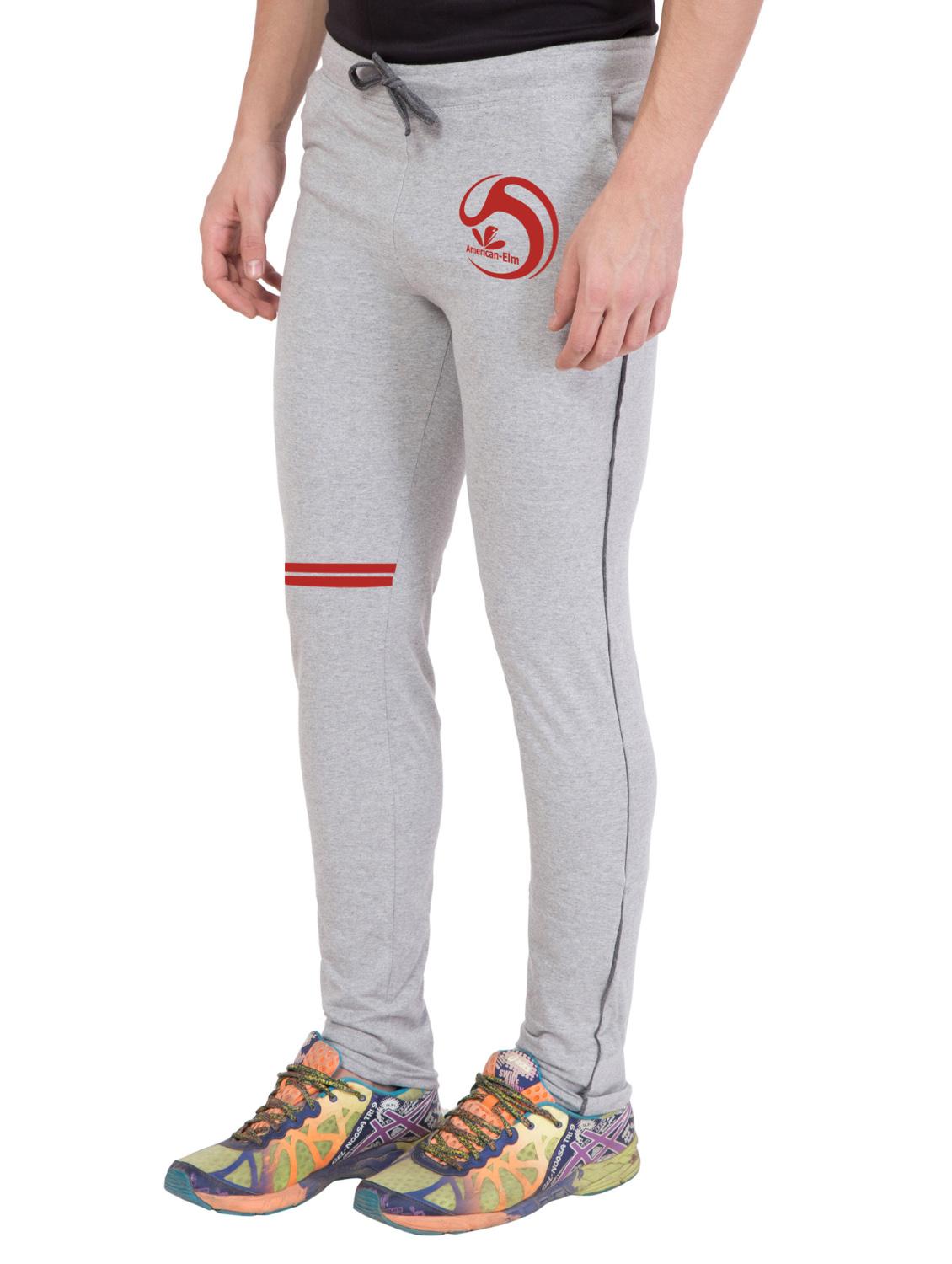 grey cotton full length track pant - 14549620 - Zoom Image - 2