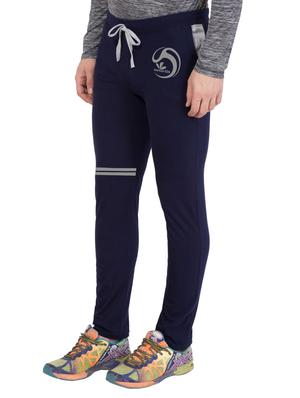 navy blue cotton full length track pant - 14549626 - Standard Image - 2
