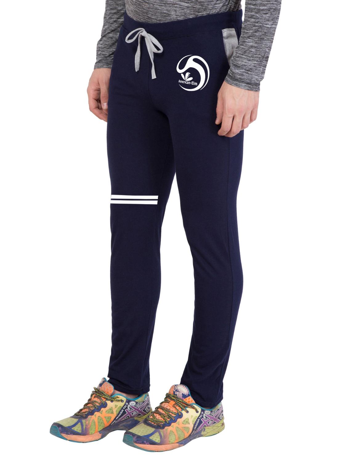 navy blue cotton full length track pant - 14549628 - Zoom Image - 2