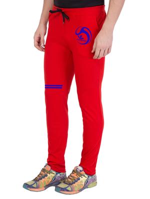 red cotton full length track pant - 14549631 - Standard Image - 2
