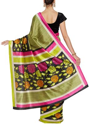 green bhagalpuri saree with blouse - 14551764 - Standard Image - 2