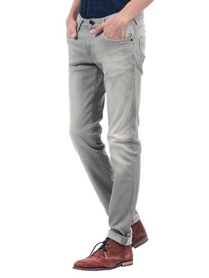 grey cotton blend washed jeans - 14552469 - Standard Image - 2