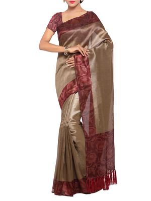 multi colored tussar silk combo saree with blouse - 14553807 - Standard Image - 5