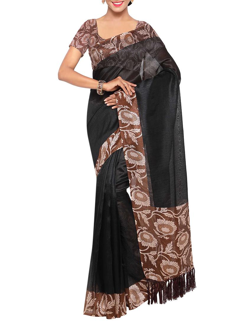 multi colored tussar silk combo saree with blouse - 14553813 - Zoom Image - 5