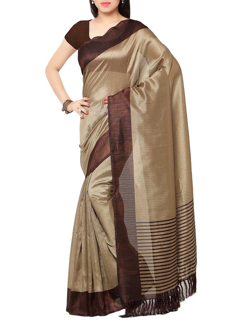 multi colored tussar silk combo saree with blouse - 14553842 - Zoom Image - 2