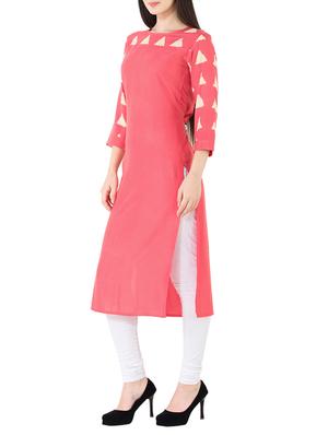 printed yoke straight kurta - 14554376 - Standard Image - 2