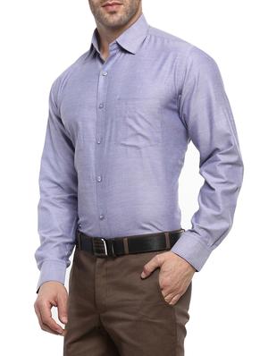 purple cotton blend formal shirt - 14555374 - Standard Image - 2