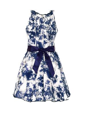 blue polyester frock - 14555867 - Standard Image - 2