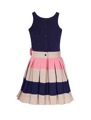 navy blue polyester frock - 14555879 - Standard Image - 2