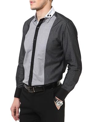 grey cotton casual shirt - 14557712 - Standard Image - 2