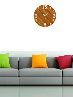 mdf circular analog wall clock - 14558318 - Standard Image - 2