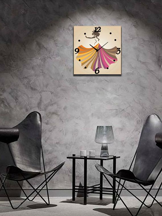 MDF Square Shape Analog Wall Clock - 14558590 - Zoom Image - 2