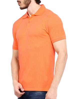 orange polyester polo t-shirt - 14559821 - Standard Image - 2