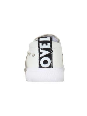 white leatherette slip on sneaker - 14564215 - Standard Image - 2