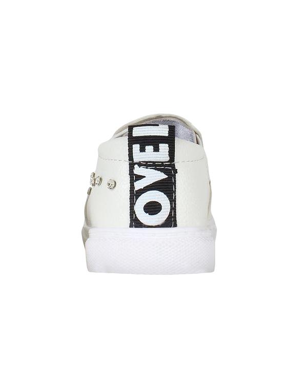 white leatherette slip on sneaker - 14564215 - Zoom Image - 2