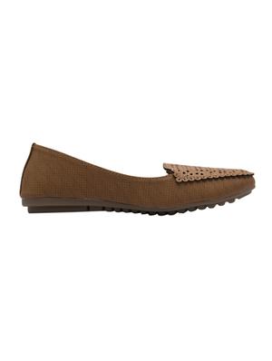 tan faux leather slip on loafers - 14565100 - Standard Image - 2