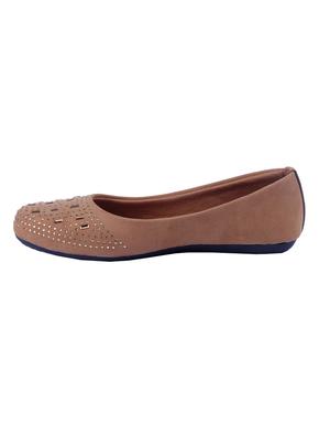 tan fabric slip on ballerina - 14567750 - Standard Image - 2