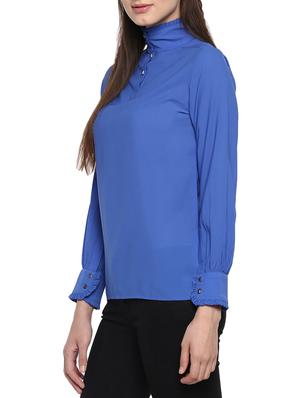 frill detail mock neck top - 14572027 - Standard Image - 2