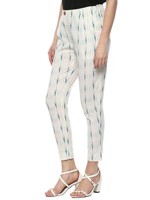 white flat front trouser - 14572650 - Standard Image - 2