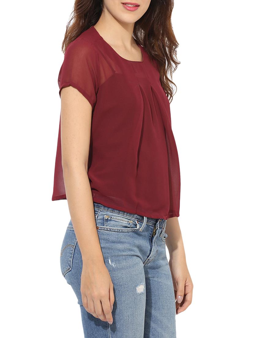 pleated cotton top - 14576346 - Zoom Image - 2