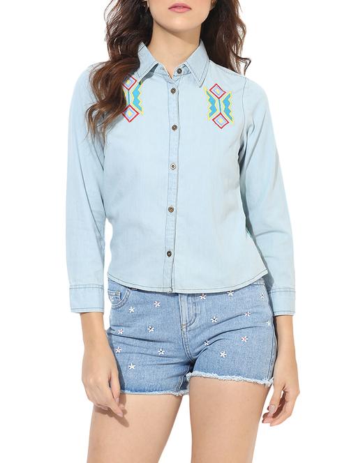 blue denim shirt - 14576350 - Very Small Image - 1