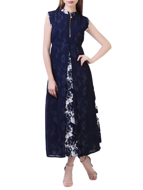 navy blue maxi dress - 14576635 - Standard Image - 1