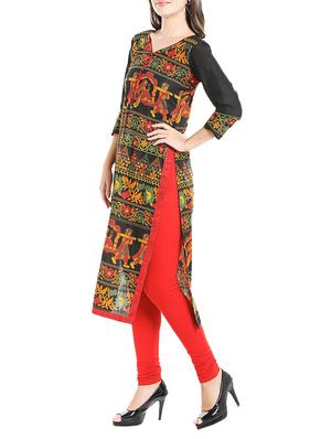 Graphic straight kurta - 14581808 - Standard Image - 2