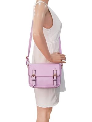 purple leatherette regular sling bag - 14585445 - Standard Image - 5