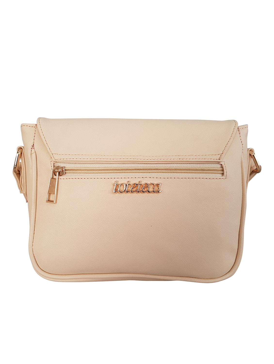 beige leatherette regular sling bag - 14585447 - Zoom Image - 2