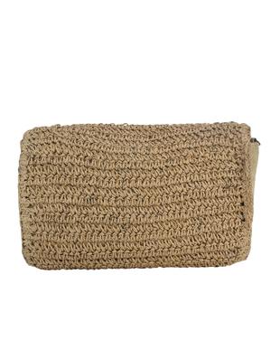 brown cotton box clutch - 14590221 - Standard Image - 2