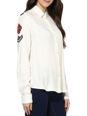 Full Sleeves Shirt With Shoulder Patch Details - 14590606 - Standard Image - 2