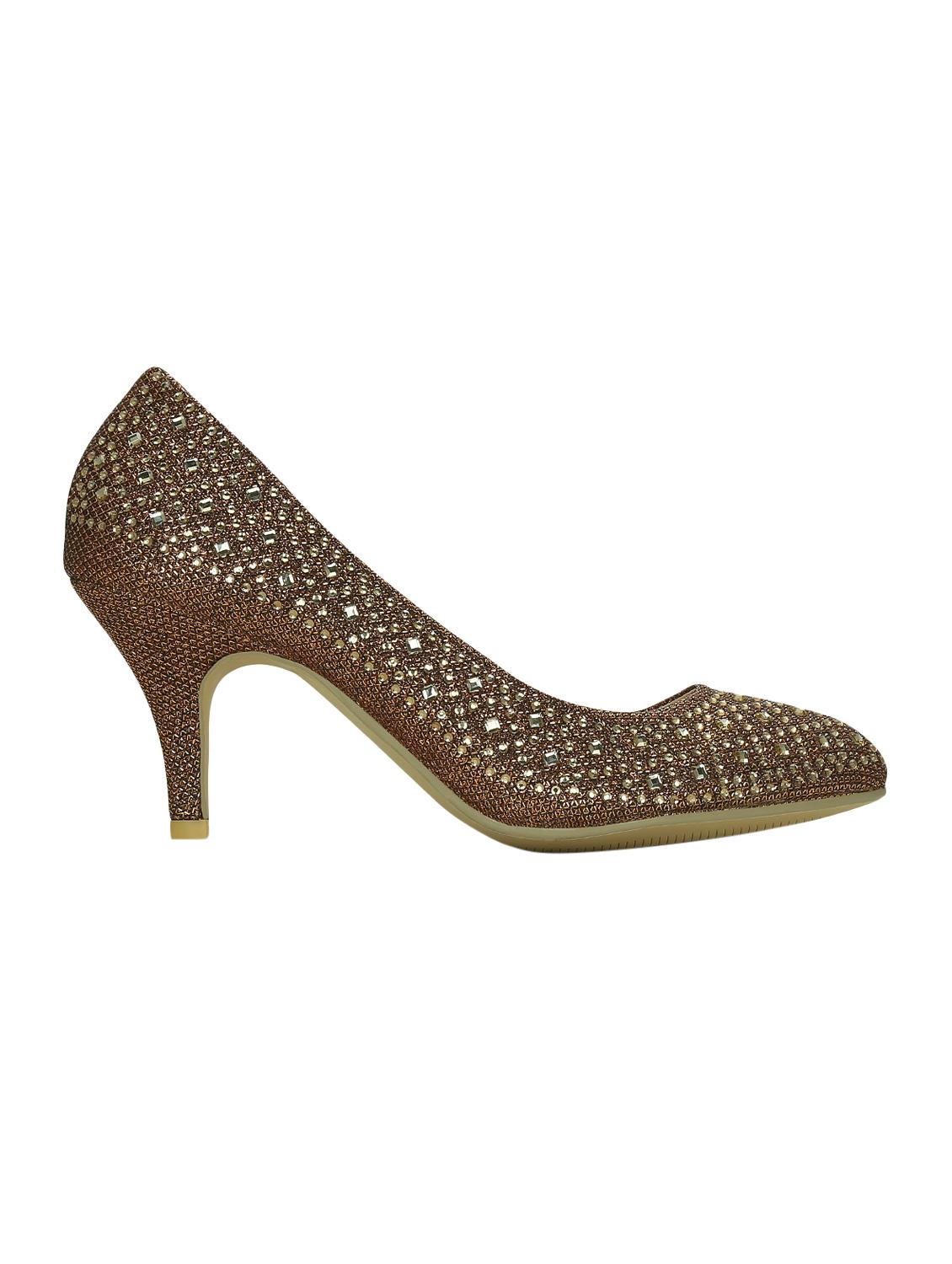 copper faux leather slip on pumps - 14590654 - Zoom Image - 2